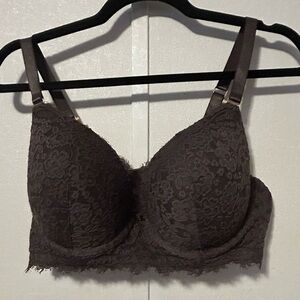 Aerie Real Power Plunge Chocolate Bra 40c